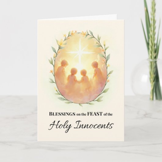 Holy Innocents Feast Day Blessings Watercolor カード (正面)