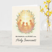 Holy Innocents Feast Day Blessings Watercolor カード (黄色い花)