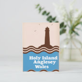 Holy Island, Anglesey, Wales travel poster ポストカード (スタンド正面)