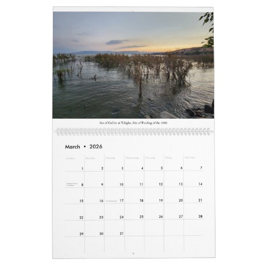 Holy Land 2026 Wall Calendar カレンダー (3月 2026)