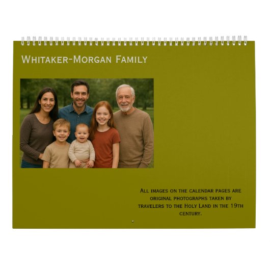 Holy Land Bible Scenes Christian Family Calendar カレンダー (裏面)