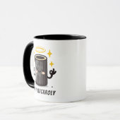 Holy Macaroly Funny Pasta Mug – Cute Meditating  マグカップ (正面左)
