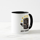 Holy Macaroly Funny Pasta Mug – Cute Meditating  マグカップ (正面右)