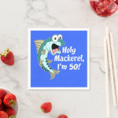 Holy Mackerel私は50青50番目のパーティーナプキン スタンダードカクテルナプキン (インサイチュ)