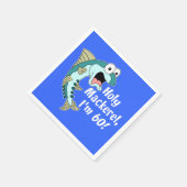 Holy Mackerel 60 Blue 60パーティーナプキン スタンダードカクテルナプキン (角)