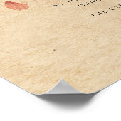 "Holy Matrimony" Fall Floral Wedding Certificate ポスター (角)