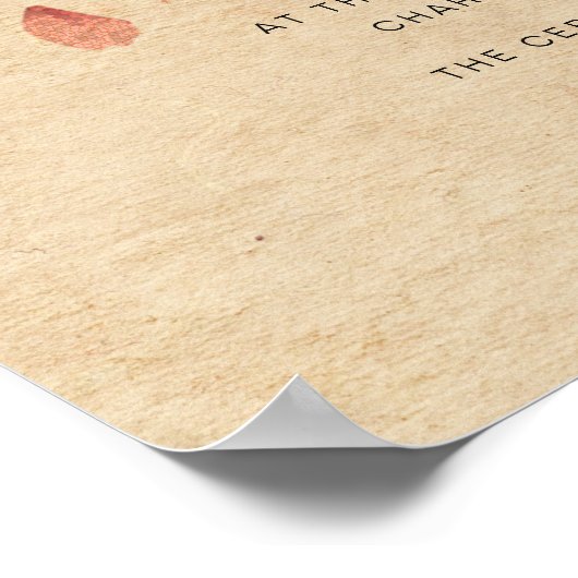 "Holy Matrimony" Fall Floral Wedding Certificate ポスター (角)