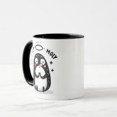 Holy Moly Cute Praying Mole Mug – Funny Animal Pun マグカップ (正面左)