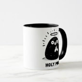 Holy Moly Floating Mole Mug – Cute Praying Pun  マグカップ (正面右)