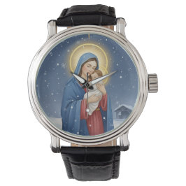 Holy Mother Mary and Baby Jesus Wrist Watch 腕時計