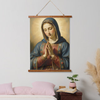 Holy Mother of God – Divine Love & Protection 吊り下げ型タペストリー