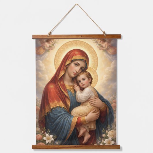 Holy Mother of God – Divine Love & Protection´11 吊り下げ型タペストリー (正面)