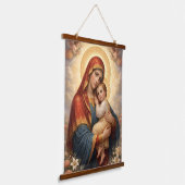 Holy Mother of God – Divine Love & Protection´11 吊り下げ型タペストリー (傾斜あり)