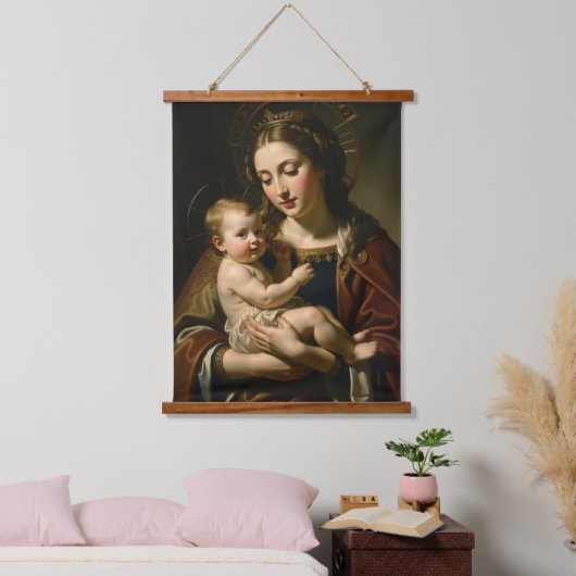 Holy Mother of God – Divine Love & Protection´1 吊り下げ型タペストリー (寝室)