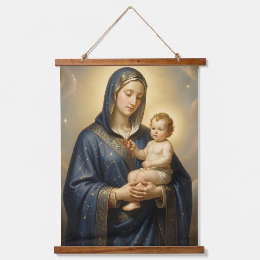 Holy Mother of God – Divine Love & Protection´5 吊り下げ型タペストリー (正面)