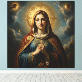 Holy Mother of God – Divine Love & Protection´9 キャンバスプリント (インサイチュ (ウッドフロア))
