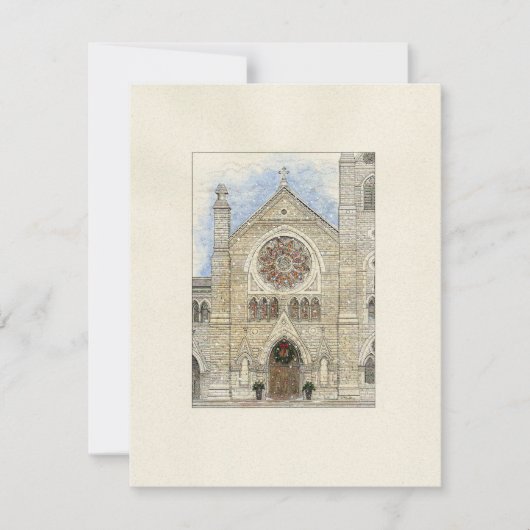 Holy Name Cathedral Christmas Save the Date Card 案内状 (正面)