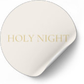 HOLY NIGHT Cream Christmas Sticker #2 ラウンドシール