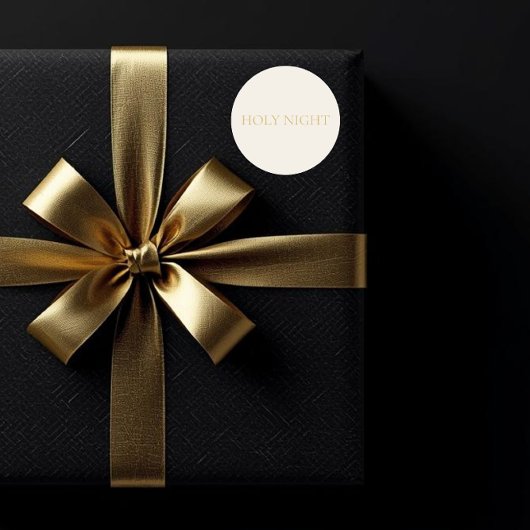 HOLY NIGHT Cream Christmas Sticker #2 ラウンドシール