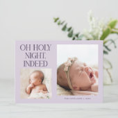 Holy Night Indeed Xmas Purple Birth Announcement シーズンカード (スタンド正面)