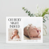 Holy Night Indeed Xmas White Birth Announcement シーズンカード (スタンド正面)