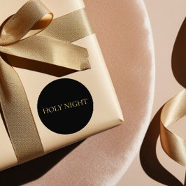 HOLY NIGHT Minimalist Christian Christmas ラウンドシール