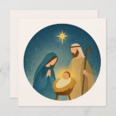Holy Night: Nativity Christmas Blessing シーズンカード (正面/裏面)