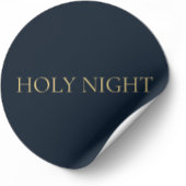 HOLY NIGHT Navy Christian Christmas Sticker #3 ラウンドシール
