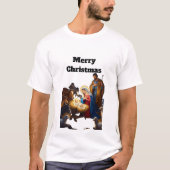 Holy Night of Peace The Nativity Glow Silent Night Tシャツ (正面)