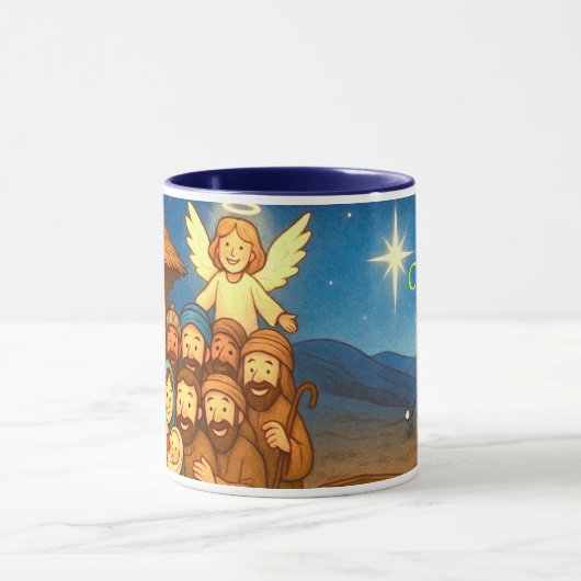 Holy Night Selfie Christmas 11 oz Coffee Mug マグカップ (中央)