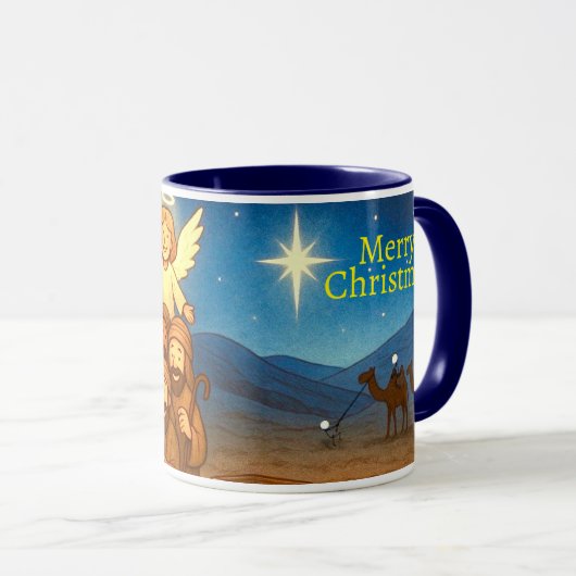 Holy Night Selfie Christmas 11 oz Coffee Mug マグカップ (正面右)