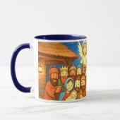 Holy Night Selfie Christmas 11 oz Coffee Mug マグカップ (左)