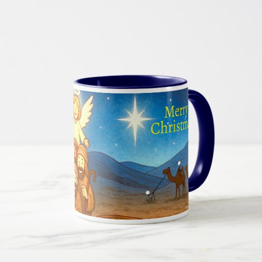 Holy Night Selfie Christmas 11 oz Coffee Mug マグカップ (正面右)