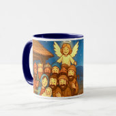 Holy Night Selfie Christmas 11 oz Coffee Mug マグカップ (正面左)