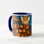 Holy Night Selfie Christmas 11 oz Coffee Mug マグカップ (正面左)