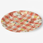 Holy Ravioli Gingham Pattern | Little Meatball  ペーパープレート (アングル)