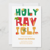 Holy Ravioli Italian Pasta Theme Birthday 招待状 (正面)