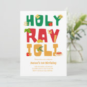 Holy Ravioli Italian Pasta Theme Birthday 招待状 (スタンド正面)
