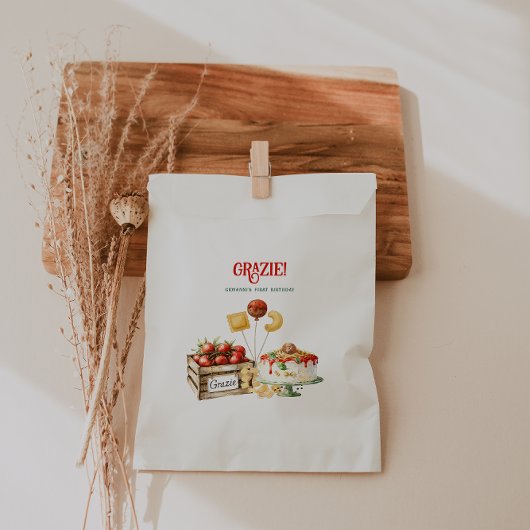 Holy Ravioli Thank You | Little Meatball Birthday フェイバーバッグ