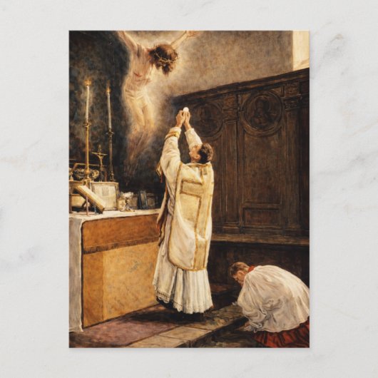 Holy Sacrifice of the Mass Catholic Priest ポストカード (正面)