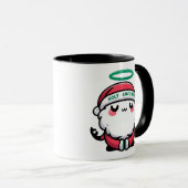 Holy Santa Roly Mug – Cute Meditating Santa Claus  マグカップ (正面右)