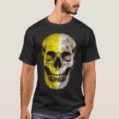 Holy See Flag Skull Vatican Roots Proud Patriotic Tシャツ (正面)