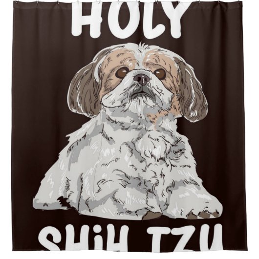 Holy Shih Tzu Cute Shih Tzu シャワーカーテン (正面)