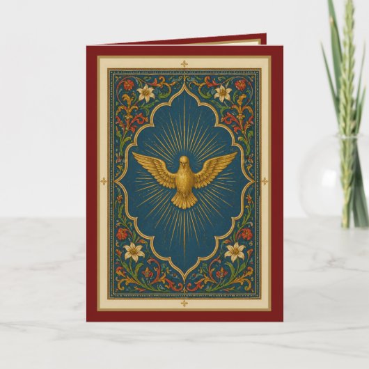 Holy Spirit Dove Confirmation Blessing Greeting シーズンカード (正面)