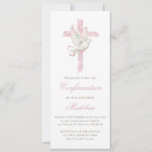 Holy Spirit pink cross Confirmation