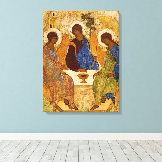 Holy Trinity by Andrey Rublev キャンバスプリント (インサイチュ (ウッドフロア))