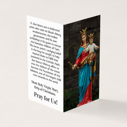 Holy Virgin Mary, Help of Christians, Prayer Card (外部)