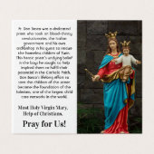 Holy Virgin Mary, Help of Christians, Prayer Card (外部フラット)