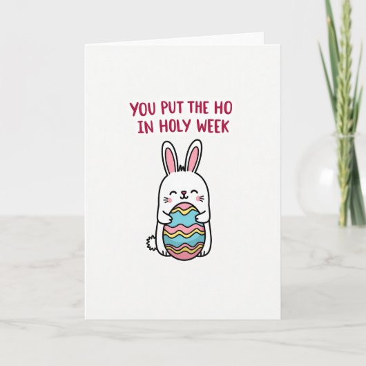 Holy Week Rabbit Funny Card カード (正面)