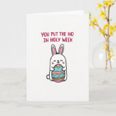Holy Week Rabbit Funny Card カード (黄色い花)